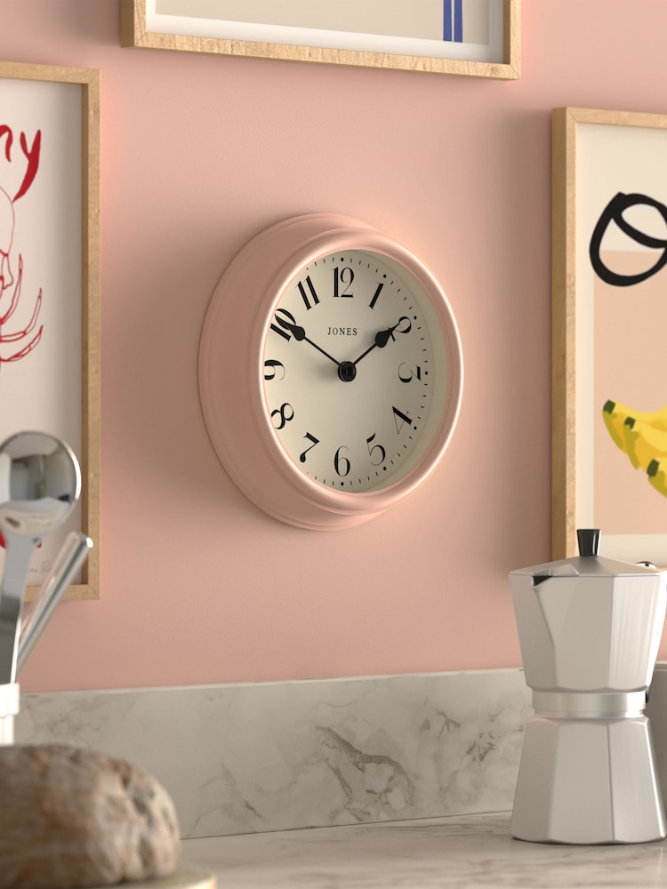 Jones Clocks Rose Pink Frieze Wall Clock 23cm - Image 2 of 4