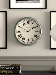 Jones Clocks Asparagus Green Hackney Wall Clock 30cm - Image 1 of 4