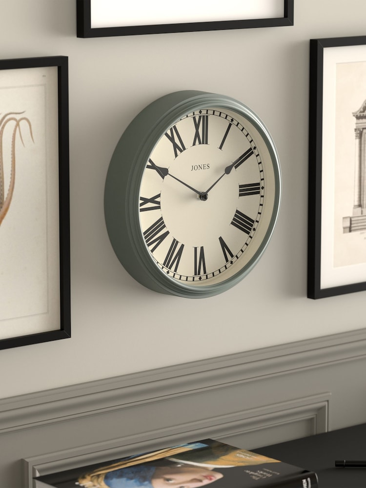 Jones Clocks Asparagus Green Hackney Wall Clock 30cm - Image 2 of 4