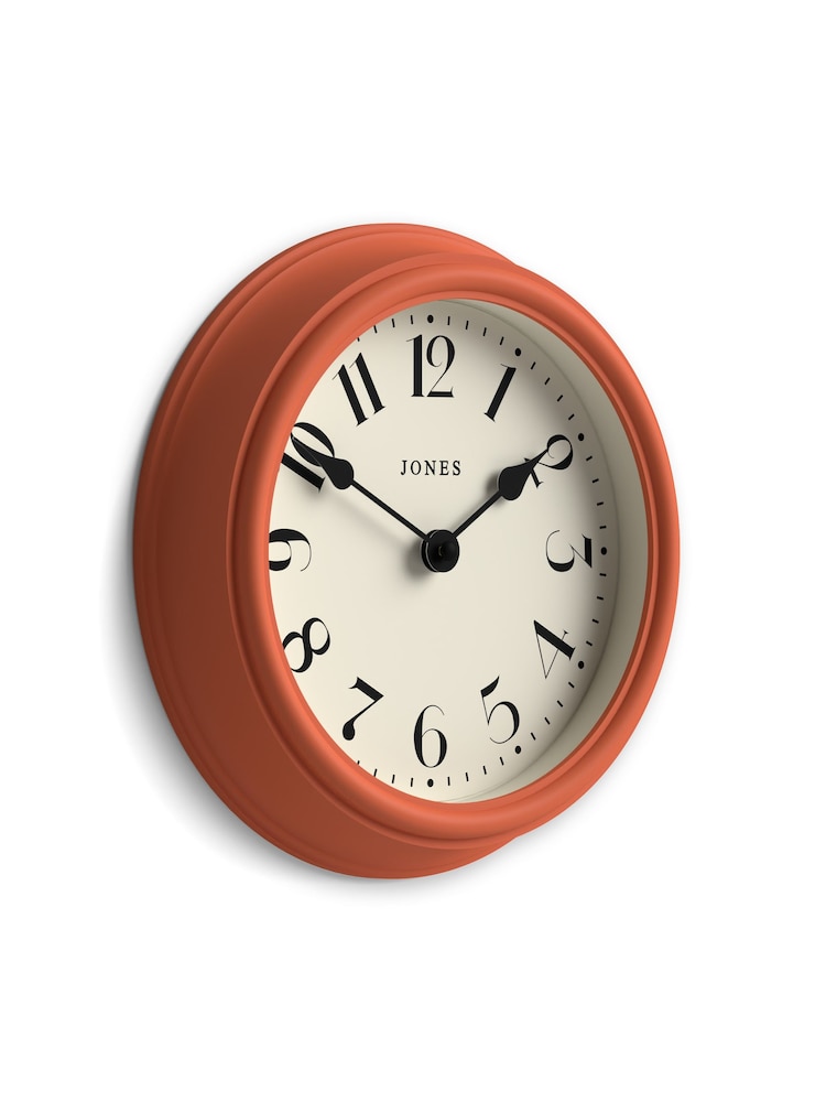 Jones Clocks Terracotta Orange Frieze Wall Clock 23cm - Image 4 of 4
