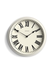 Jones Clocks Linen White Hackney Wall Clock 30cm - Image 3 of 4