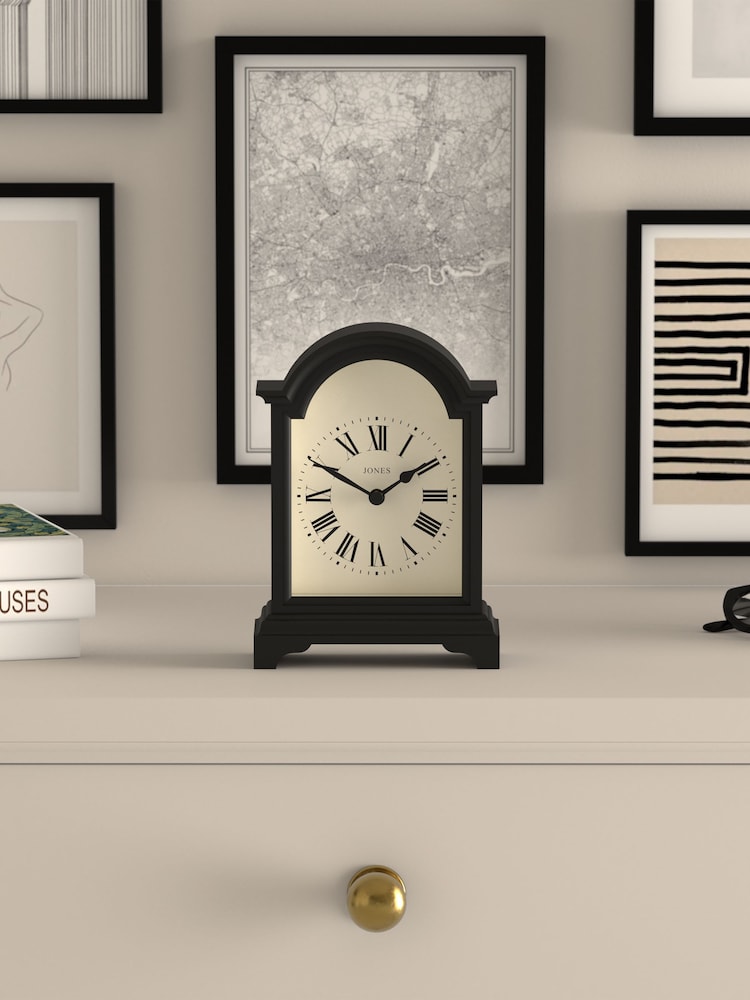 Jones Clocks Black Bistro Mantel Clock - Image 1 of 4