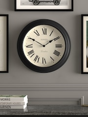 Jones Clocks Black Supper Club Wall Clock 40cm - Image 1 of 4