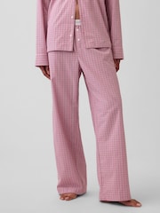 Gap Pink Check Poplin Pyjamas Bottoms - Image 1 of 5