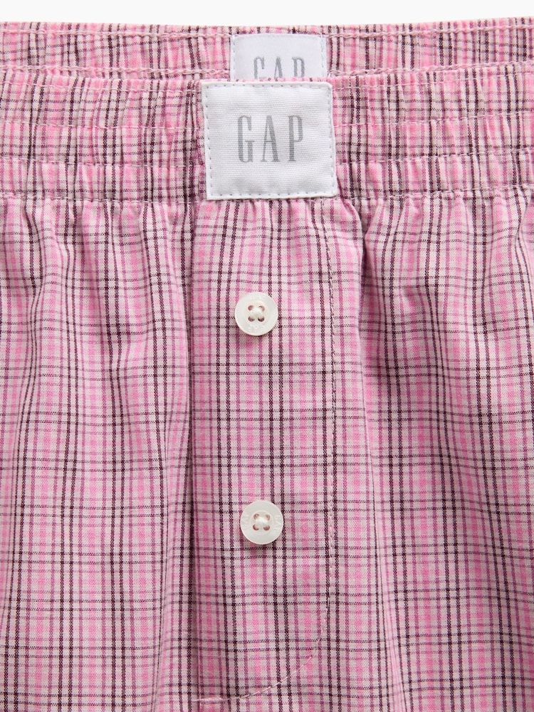 Gap Pink Check Poplin Pyjamas Bottoms - Image 5 of 5
