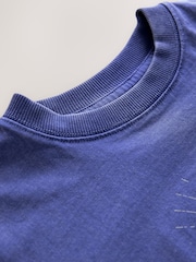 Purple Relaxed Fit Washed Short Sleeve Graphic Print 100% Cotton T-Shirt (3-16yrs) - Image 10 of 10