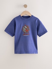 Purple Relaxed Fit Washed Short Sleeve Graphic Print 100% Cotton T-Shirt (3-16yrs) - Image 7 of 10