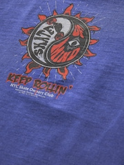 Purple Relaxed Fit Washed Short Sleeve Graphic Print 100% Cotton T-Shirt (3-16yrs) - Image 9 of 10
