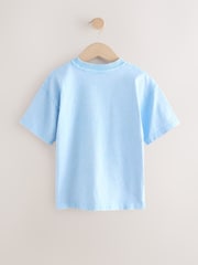 Blue Relaxed Fit Washed Short Sleeve Graphic Print 100% Cotton T-Shirt (3-16yrs) - Image 2 of 4