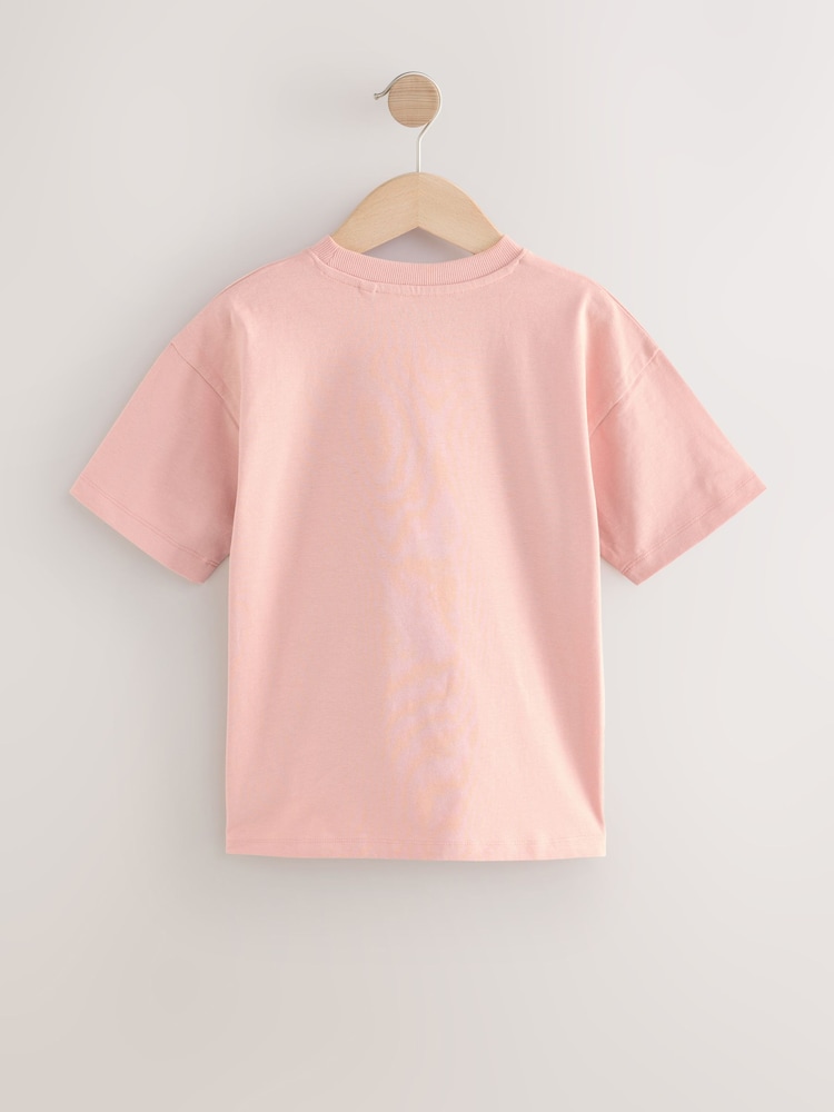 Peach Palm Relaxed Fit Short Sleeve Graphic Print T-Shirt (3-16yrs) - Image 2 of 4