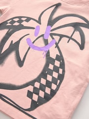 Peach Palm Relaxed Fit Short Sleeve Graphic Print T-Shirt (3-16yrs) - Image 3 of 4