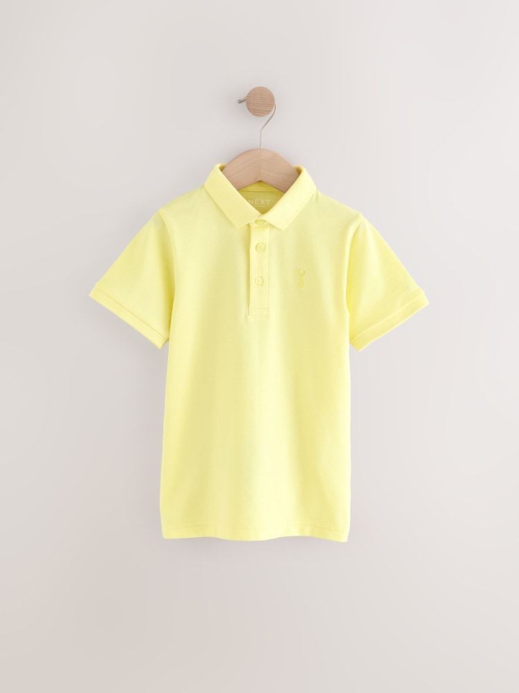 Light Yellow Short Sleeve Polo Shirt (3-16yrs) - Image 1 of 4