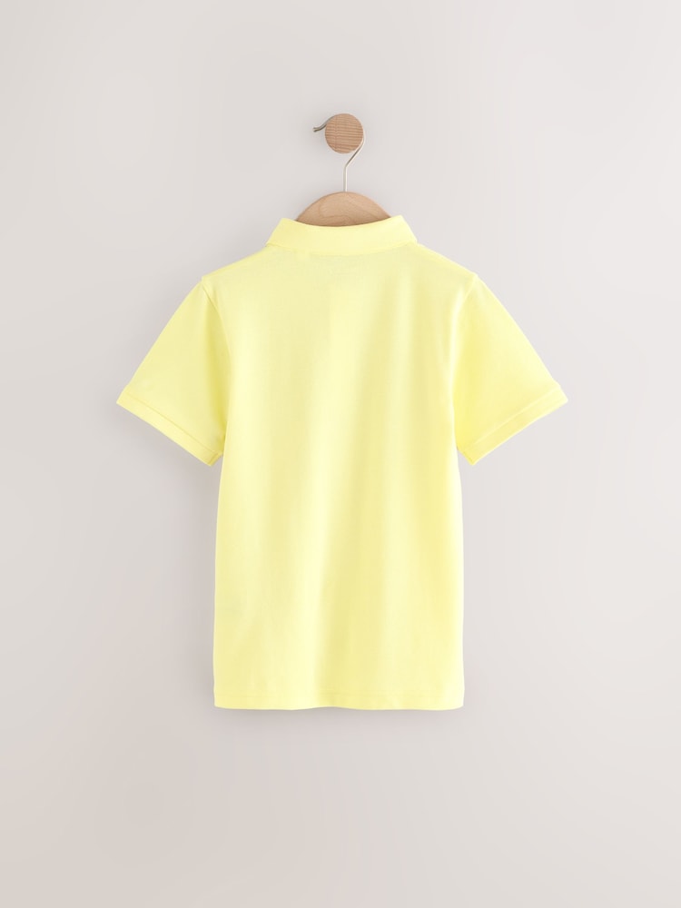Light Yellow Short Sleeve Polo Shirt (3-16yrs) - Image 2 of 4