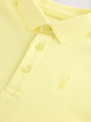 Light Yellow Short Sleeve Polo Shirt (3-16yrs) - Image 3 of 4