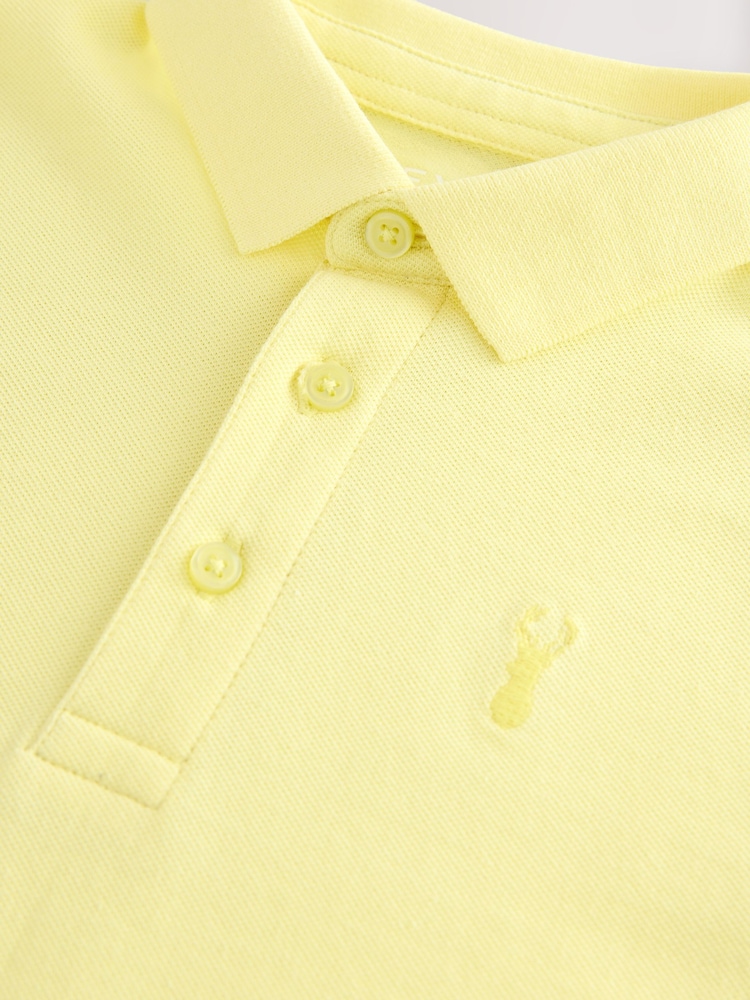 Light Yellow Short Sleeve Polo Shirt (3-16yrs) - Image 3 of 4
