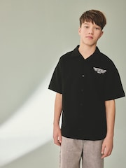 Black Japan Back Print Jersey Short Sleeve Shirt (3-16yrs) - Image 1 of 8