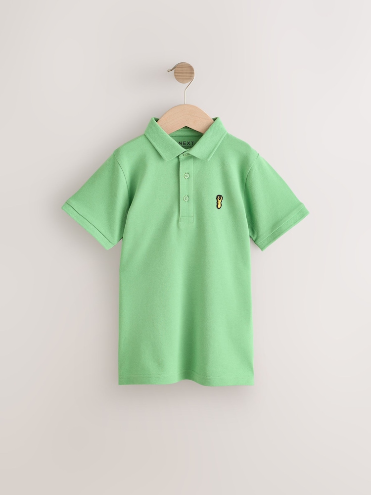 Apple Green Short Sleeve Polo Shirt (3-16yrs) - Image 1 of 4