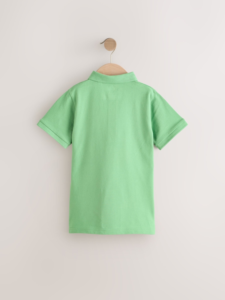 Apple Green Short Sleeve Polo Shirt (3-16yrs) - Image 2 of 4