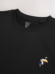 Black License Guinness Plain Embroidered T-Shirt - Image 3 of 3