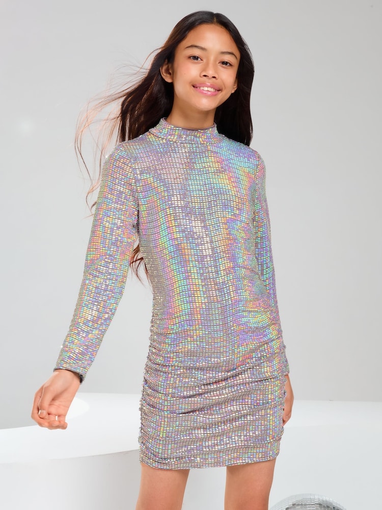 Lipsy Teen holografisches Bodycon-Kleid (10–16 Jahre) - Bild 1 von 4 Lipsy Teen holografisches Bodycon-Kleid (10–16 Jahre) - Bild 1 von 4