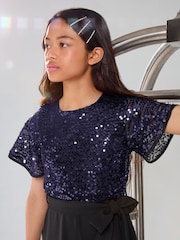 Lipsy pailletten 2-in-1 feest-jumpsuit (5 - 16 jr) - Image 3 of 4