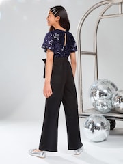 Lipsy pailletten 2-in-1 feest-jumpsuit (5 - 16 jr) - Image 4 of 4