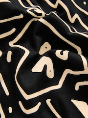Black/White 100% Cotton Printed Jersey Shirt And Shorts Set (3-16yrs) - Image 9 of 10