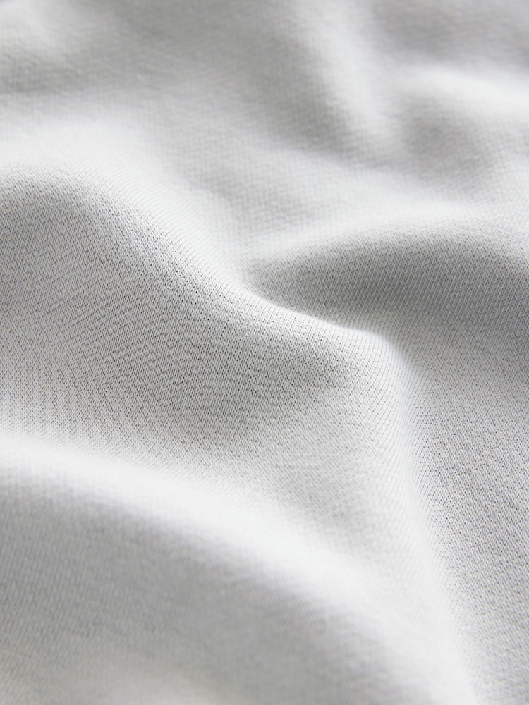 Light Grey Jersey Cotton Rich Quarter Zip Sweatshirt - Image 7 of 7 Light Grey Jersey Cotton Rich Quarter Zip Sweatshirt - Image 7 of 7