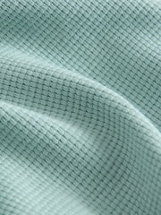 Mineral Blue Textured Revere Collar Short Sleeve Shirt and Shorts Set (3-16yrs) - Image 4 of 5