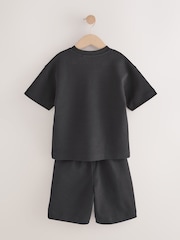 Black Subscribe Short Sleeve T-Shirt and Shorts Set (3-16yrs) - Image 7 of 9