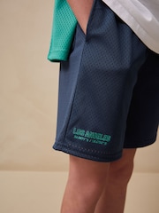 Green/Navy Short Sleeve Sports Shirt and Shorts Set (3-16yrs) - Image 8 of 13