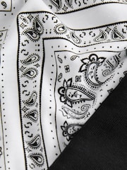 White/Black Paisley Relaxed Fit Short Sleeve T-Shirt and Shorts Set (3-16yrs) - Image 5 of 5