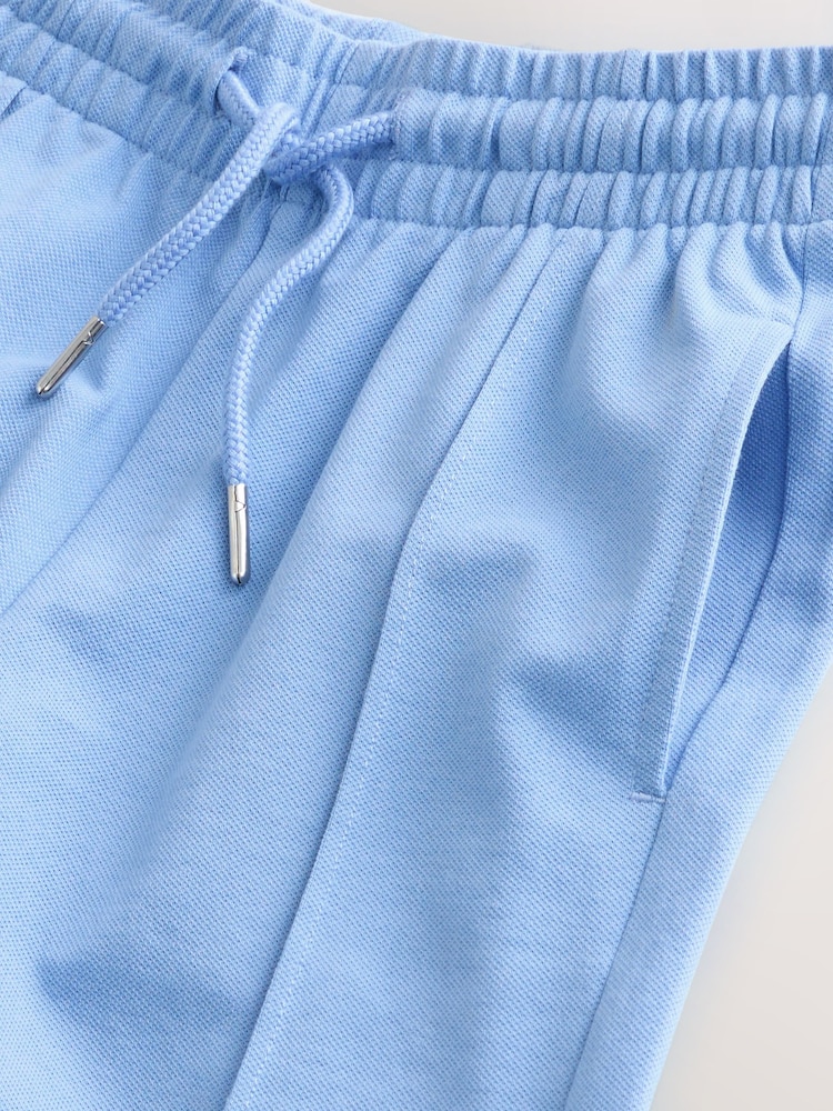Blue Zip Neck Polo Shirt And Shorts Set (3-16yrs) - Image 3 of 7