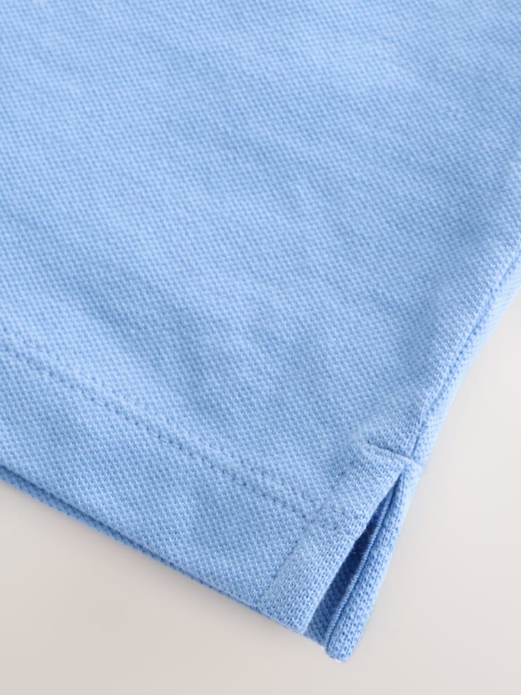 Blue Zip Neck Polo Shirt And Shorts Set (3-16yrs) - Image 6 of 7
