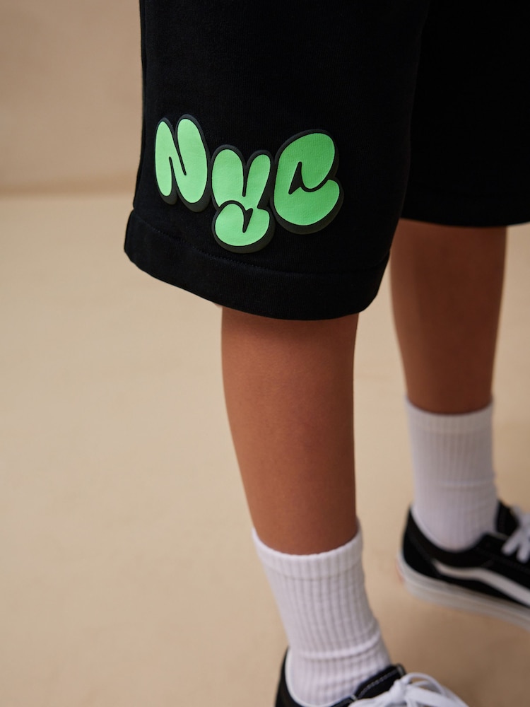Black/White Checkerboard Relaxed Fit Short Sleeve T-Shirt and Shorts Set (3-16yrs) - Image 5 of 7