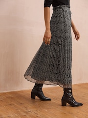 Black & White Printed Midi Skirt - Image 2 of 6
