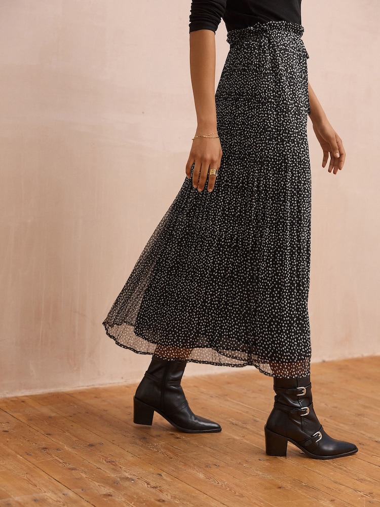 Black & White Printed Midi Skirt - Image 2 of 6
