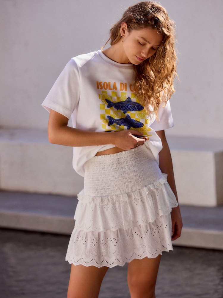 Blanco - Rara Mini Skirt - Imagen 1 de 4 Blanco - Rara Mini Skirt - Imagen 1 de 4