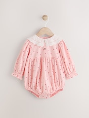 Pink Strawberry Print Baby Bloomer Romper (0mths-3yrs) - Image 1 of 10