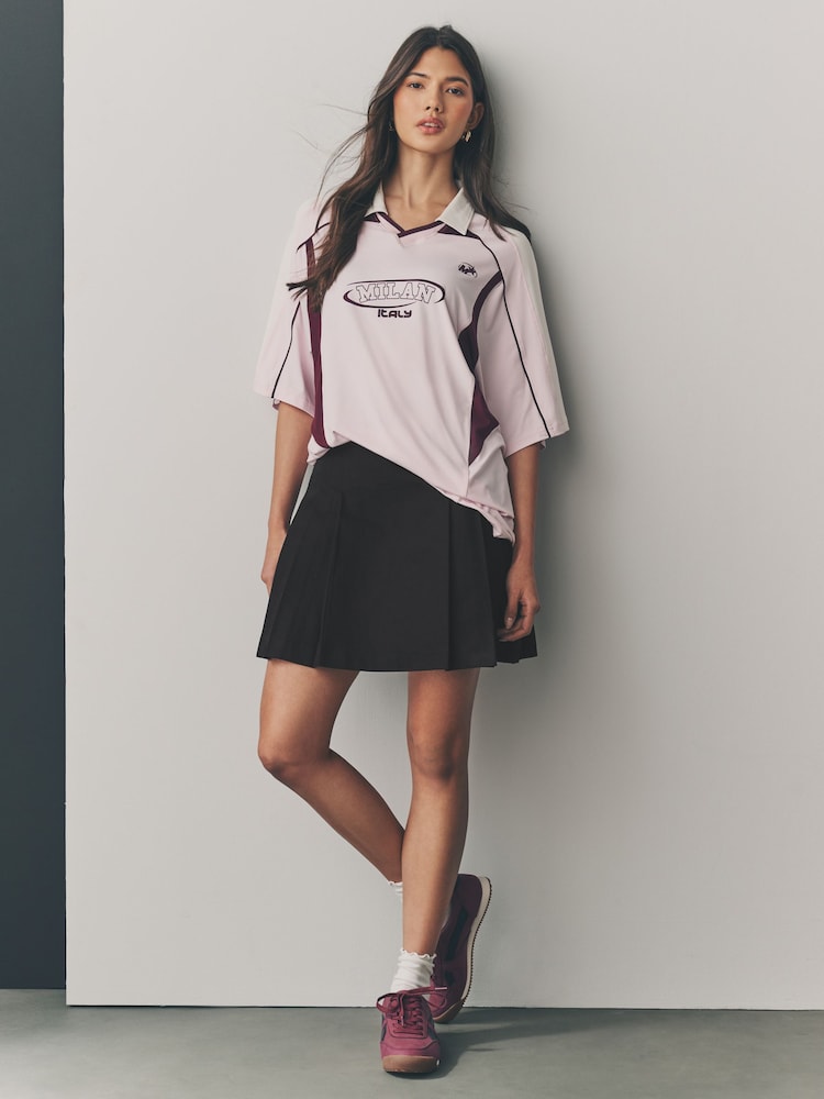 Black Pleated Kilt Mini 100% Cotton Skirt - Image 2 of 7