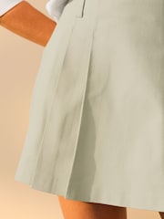Stone Pleated Kilt Mini 100% Cotton Skirt - Image 4 of 7
