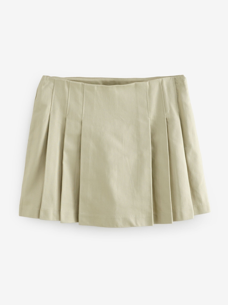 Stone Pleated Kilt Mini 100% Cotton Skirt - Image 5 of 7