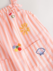 Оранжевый/белый в полоску - Baby 100% Cotton Woven Dungarees (0mths-3yrs) - Image 11 of 12