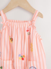 Оранжевый/белый в полоску - Baby 100% Cotton Woven Dungarees (0mths-3yrs) - Image 12 of 12