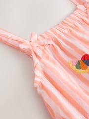 Оранжевый/белый в полоску - Baby 100% Cotton Woven Dungarees (0mths-3yrs) - Image 8 of 12