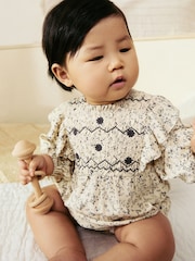 Floral Mono Baby Bloomer Romper (0mths-3yrs) - Image 4 of 10