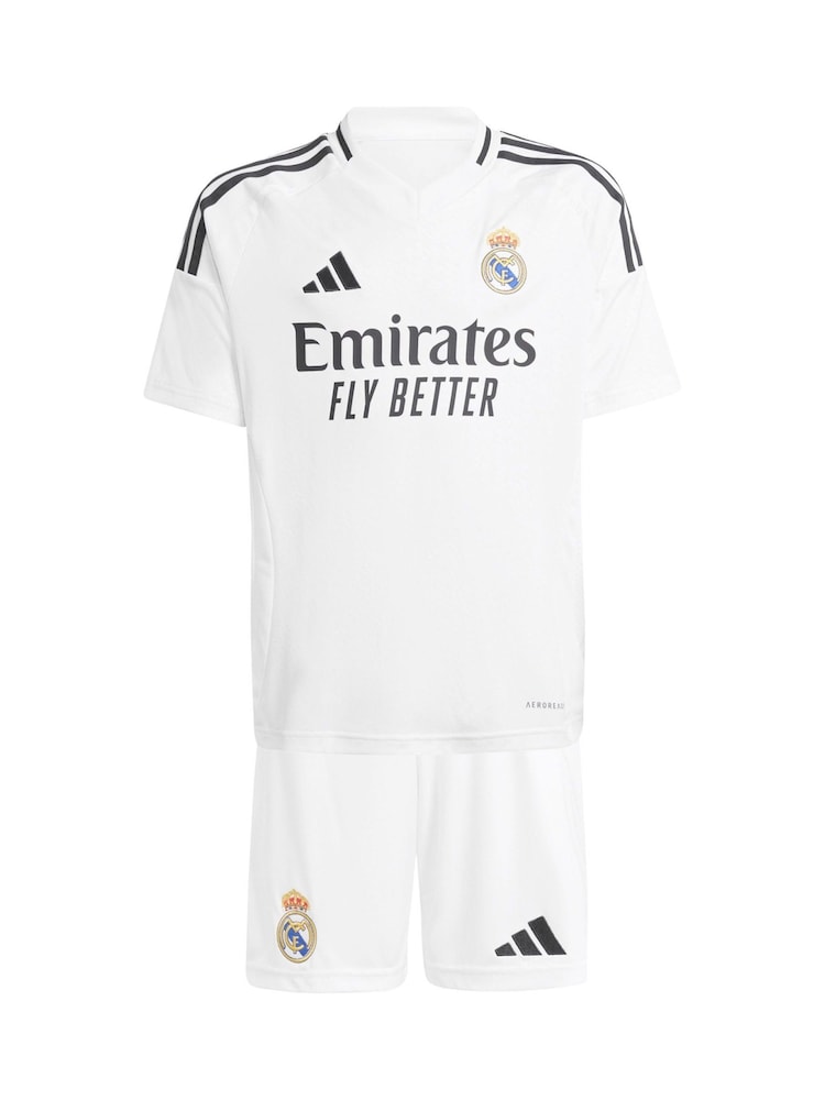 adidas White Real Madrid adidas Home Youthkit 2024-25 with Mbappé 9 Printing - Image 2 of 3 adidas White Real Madrid adidas Home Youthkit 2024-25 with Mbappé 9 Printing - Image 2 of 3