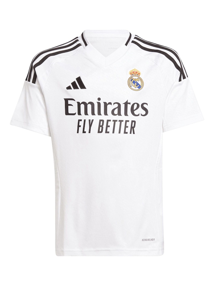 adidas Denim White Real Madrid Home Shirt 2024-25 with Mbappé 9 Printing - Image 2 of 3