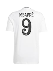adidas Denim White Real Madrid Home Shirt 2024-25 with Mbappé 9 Printing - Image 3 of 3