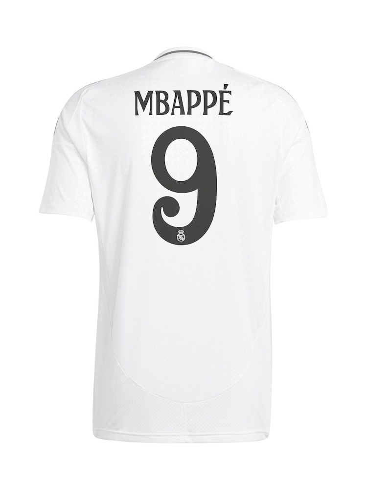 adidas Denim White Real Madrid Home Shirt 2024-25 with Mbappé 9 Printing - Image 3 of 3
